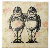Tweedledee en Tweedledum Alice in Wonderland Tegeltje (Voorkant)