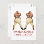 TWEEDLEDEE EN TWEEDLEDUM IN WONDERLAND BRIEFKAART (Voorkant / Achterkant)