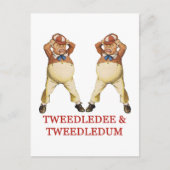 TWEEDLEDEE EN TWEEDLEDUM IN WONDERLAND BRIEFKAART (Voorkant)