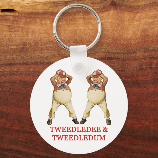 TWEEDLEDEE EN TWEEDLEDUM IN WONDERLAND SLEUTELHANGER (Voorkant)