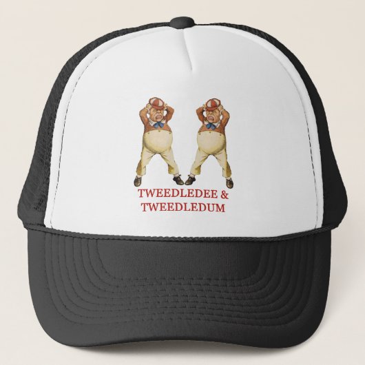 TWEEDLEDEE EN TWEEDLEDUM IN WONDERLAND TRUCKER PET (Voorkant)