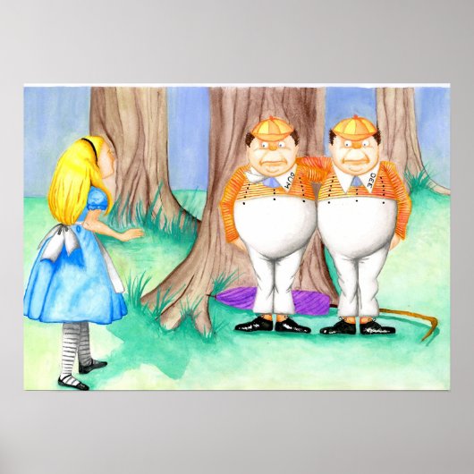Tweedledee en Tweedledum Poster (Voorkant)