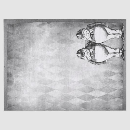 Tweedledee en Tweedledum Wonderland Ontkoppeling Tissuepapier (Voorkant)