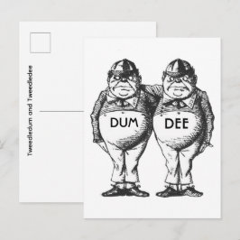 Tweedledum en Tweedledee Briefkaart