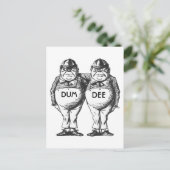 Tweedledum en Tweedledee Briefkaart (Staand voorkant)