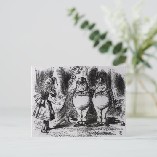 Tweedledum en Tweedledee Briefkaart (Staand voorkant)
