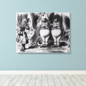 Tweedledum en Tweedledee Canvas Afdruk (Insitu (Houten vloer))