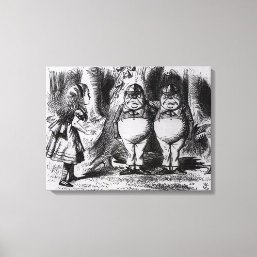 Tweedledum en Tweedledee Canvas Afdruk (Voorkant)