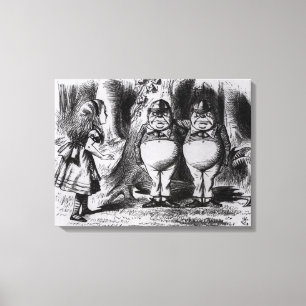 Tweedledum en Tweedledee Canvas Afdruk