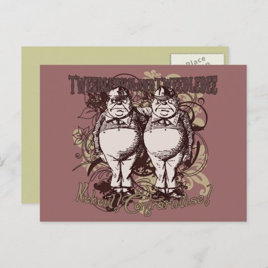 Tweedledum en Tweedledee Carnivale Style Briefkaart (Voorkant / Achterkant)