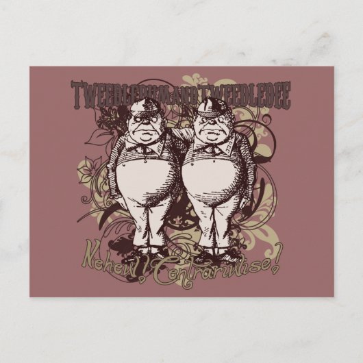 Tweedledum en Tweedledee Carnivale Style Briefkaart (Voorkant)