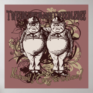 Tweedledum en Tweedledee Carnivale Style Poster
