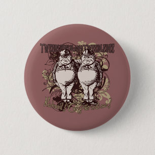 Tweedledum en Tweedledee Carnivale Style Ronde Button 5,7 Cm