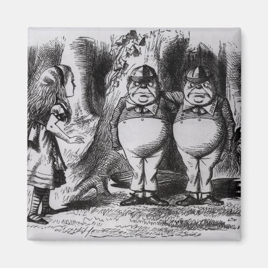 Tweedledum en Tweedledee Magneet (Voorkant)