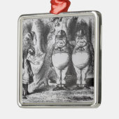Tweedledum en Tweedledee Metalen Ornament (Links)