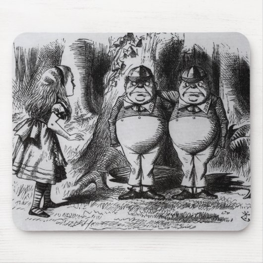 Tweedledum en Tweedledee Muismat (Voorkant)