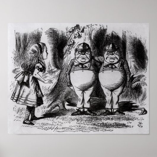 Tweedledum en Tweedledee Poster (Voorkant)