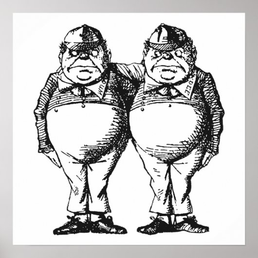 Tweedledum en Tweedledee Poster (Voorkant)