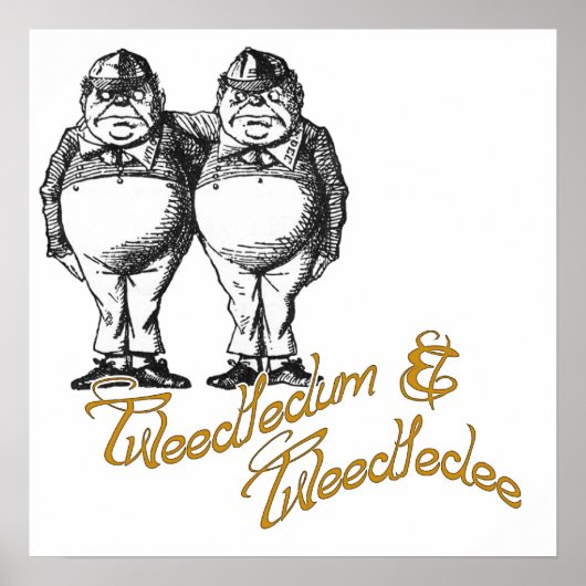 Tweedledum en Tweedledee Poster (Voorkant)