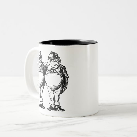 Tweedledum en Tweedledee Tweekleurige Koffiemok (Voorkant links)
