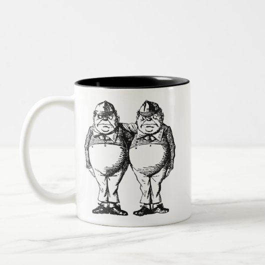 Tweedledum en Tweedledee Tweekleurige Koffiemok (Links)