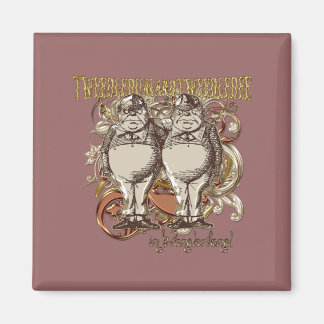 Tweedledum & Tweedledee Carnivale Stijl Gouden Ver Magneet