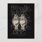 Tweedledum & Tweedledee Grunge (enkel cijfer) Briefkaart (Voorkant)