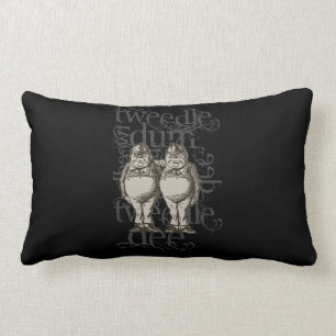 Tweedledum & Tweedledee Grunge (enkel cijfer) Kussen