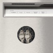 Tweedledum & Tweedledee Grunge (enkel cijfer) Magneet (Insitu (Vaatwasser))