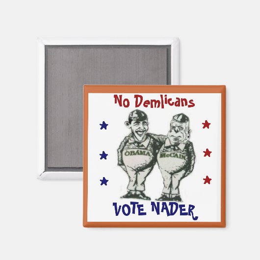 Tweedlestom en Tweedledumber Square Magnet (Voorkant / Achterkant)