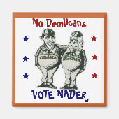 Tweedlestom en Tweedledumber Square Magnet (Voorkant)