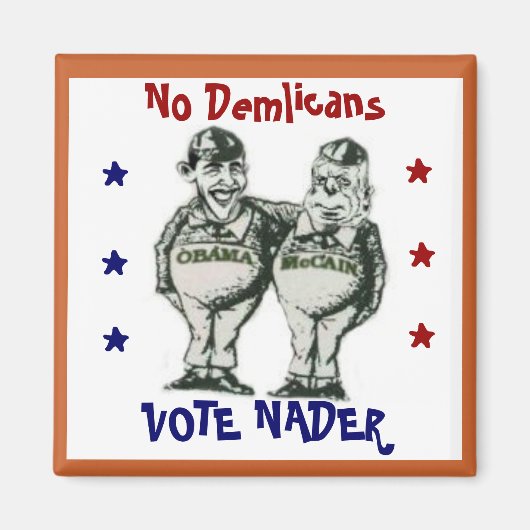 Tweedlestom en Tweedledumber Square Magnet (Voorkant)