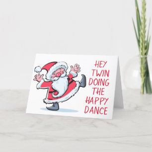 * TWEEDOPENDE DE HAPPY DANCE ZIE U IN CHRISTMAS* FEESTDAGEN KAART