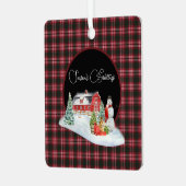 Tweedside Modern Original Scottish Tartan Metalen Ornament (Voorkant links)