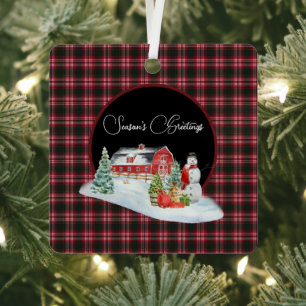 Tweedside Modern Original Scottish Tartan Metalen Ornament