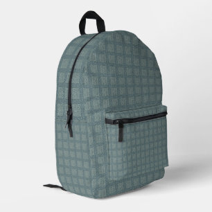 Tweedy Wool Aqua en groen patroon Bedrukte Rugzak