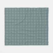 Tweedy Wool Aqua en groen patroon Fleece Deken (Voorkant (Horizontaal))