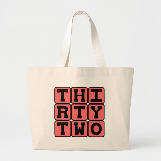 Tweeëndertig, Nummer 32 Grote Tote Bag (Voorkant)