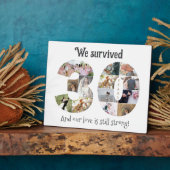 Tweeëndertigjarige huwelijksverjaardag foto fotoplaat (Zijkant)