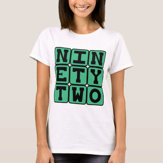 Tweeënnegentig, Nummer 92 T-shirt (Voorkant)