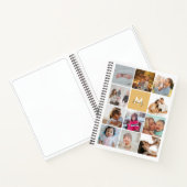 Tweeëntwintig foto-Collage Eenvoudige monogram fam Notitieboek (Binnen)