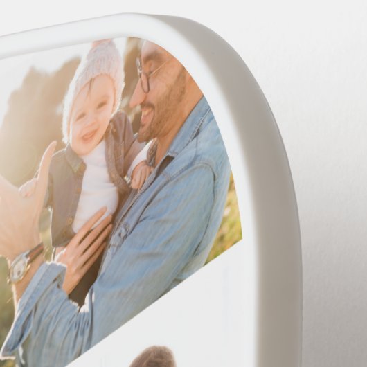 Tweeëntwintig foto-Collage Eenvoudige monogram fam Pickleball Paddle (Links Detail)