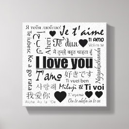 Tweeëntwintig manieren om ik hou van jou op canvas afdruk