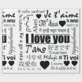 Tweeëntwintig manieren om te zeggen dat ik van je  cadeaupapier (Vlak)