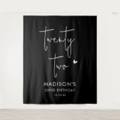 Tweeëntwintig minimalistische 22e verjaardag wandkleed (Voorkant)