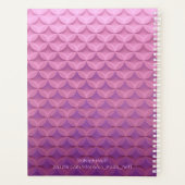 Tweeëntwintig Paarse Roze Patroon Modern Planner (Achterkant)