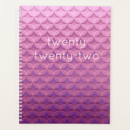 Tweeëntwintig Paarse Roze Patroon Modern Planner