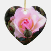 Tweeëntwintigste trouwdag Roze Hart Keramisch Ornament (Achterkant)