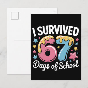 Tweeënzestig dagen schoolviering ansichtkaart 2025 feestdagenkaart