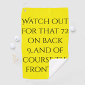 Tweeënzeventig op rug 9 Fancy doek Golfhanddoek (Insitu)